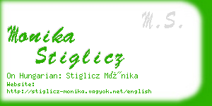 monika stiglicz business card